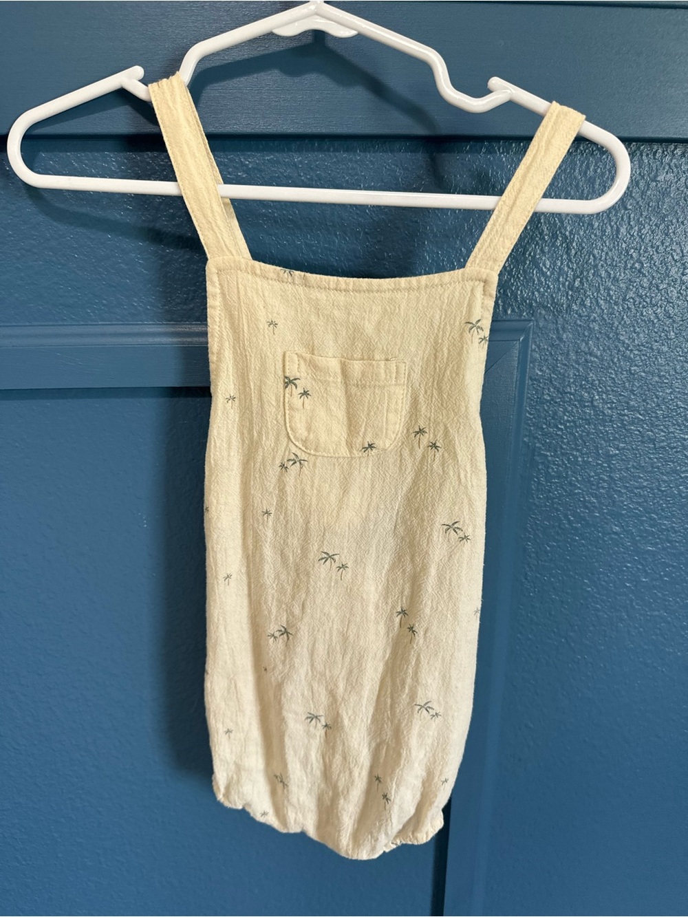 Rylee + Cru Cream One-Piece Romper with Tiny Palm Trees